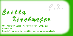 csilla kirchmajer business card